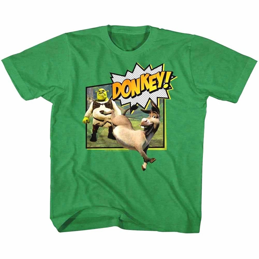 Шрек осел удар Детская футболка с героями из мультфильмов для мальчиков людоеда