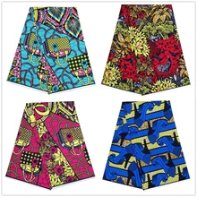 Модный дизайн Африканский настоящий воск принты 6 ярдов стиль настоящий батик печатных ткань Анкара хлопок HV