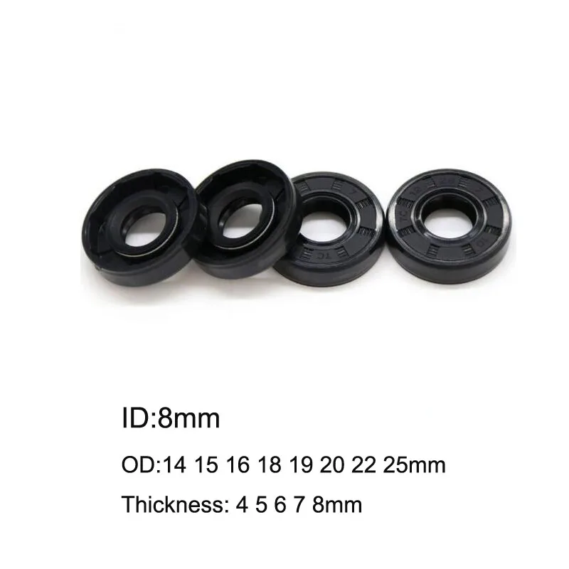 5/10 Pcs Nbr Rubber Tc Double Lip Oil Seal Gasket Ring 8x14x4/5 8x15x5