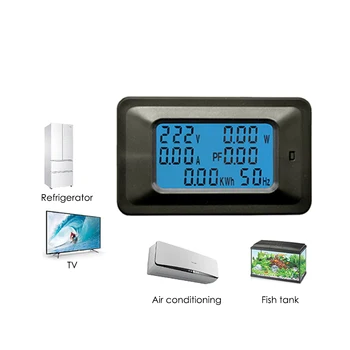 

AC110V-250V Digital LCD 22000W/100A Watt Power Meter Volt Amp Ammeter Voltmeter