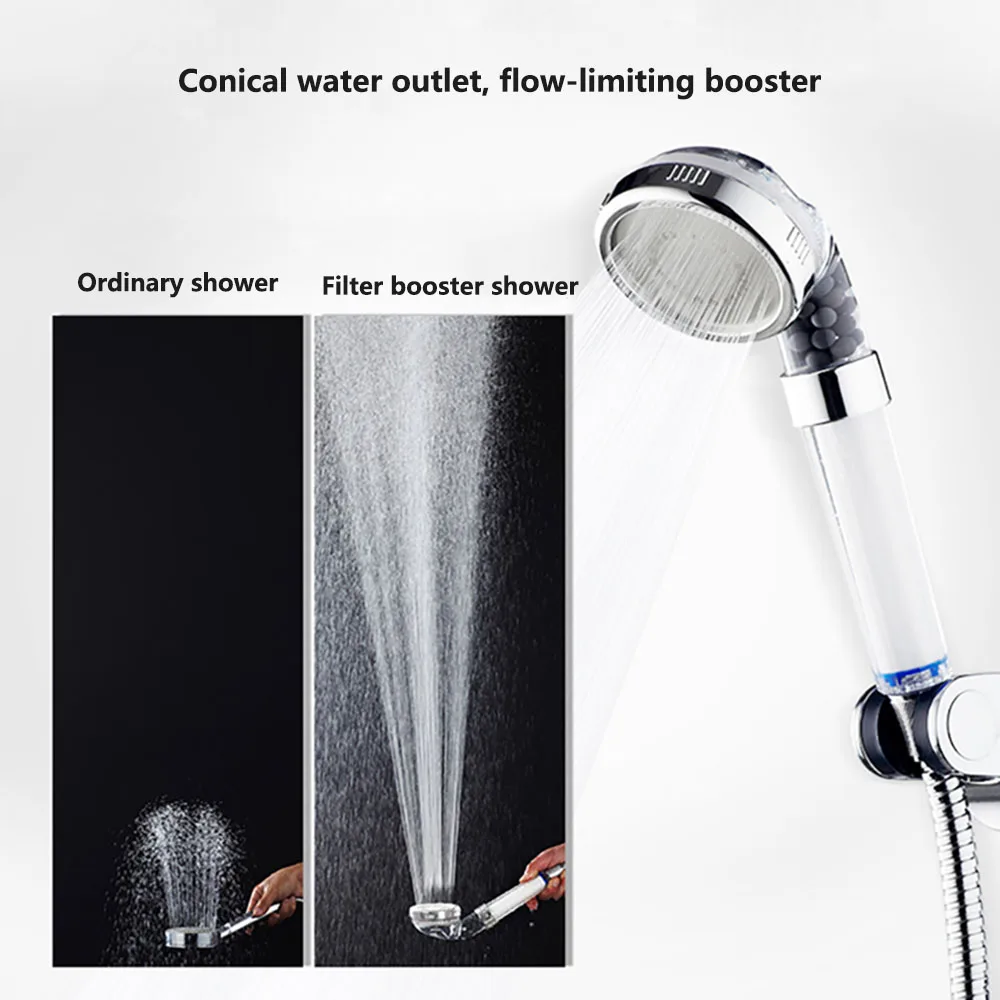 Shower Head, Handheld High Pressure Filter Filtration Stone Stream