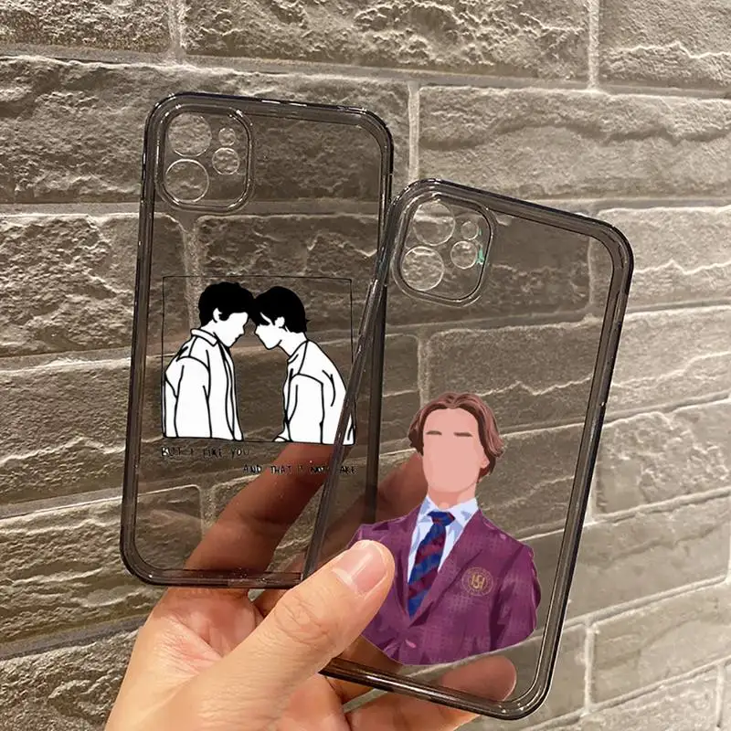 Чехол для телефона Young Royals iPhone 12 11 8 7 se 2020 mini pro X XS XR MAX Plus черный прозрачный чехол |