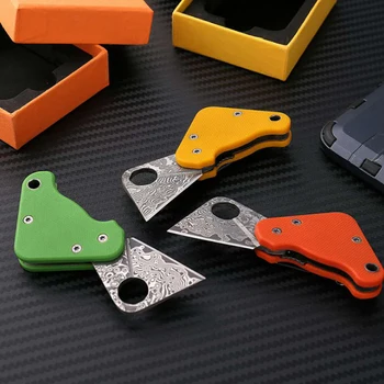 

Promithi Outdoor Portable Damascus Steel Folding Knife Mini Camping Survival Pocket Multifunction Knife