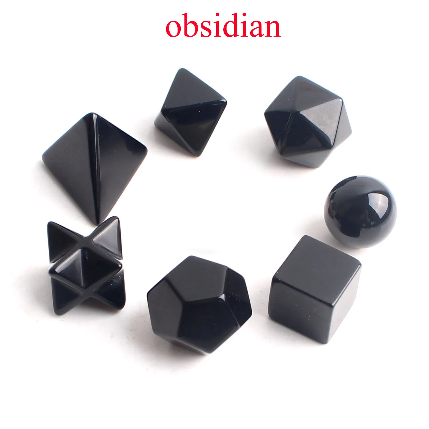 7 шт. резной кристалл Платонические Твердые наборы Геометрия священные символы