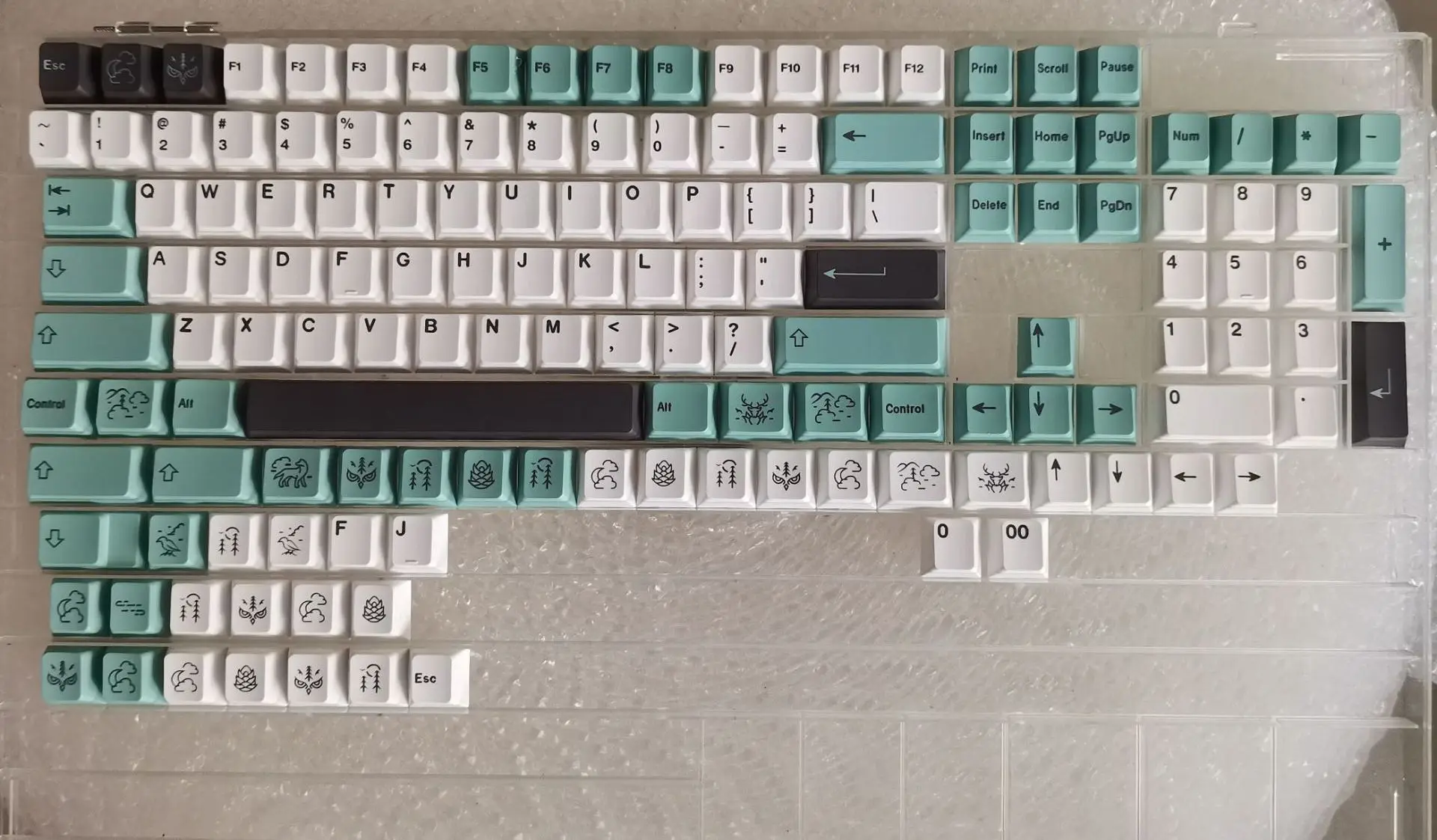 Chaves Gmk Novembro Nevoeiro Keycaps Cereja Perfil Pbt Tintura Sublimação Teclado Mecânico para mx Switch 61 64 87 104 108 145 - Imagem 4
