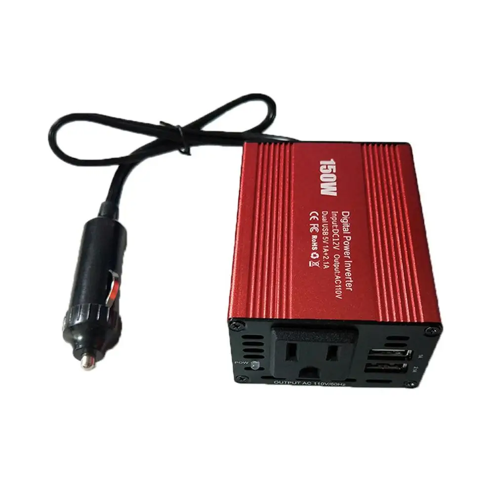 150 Вт автомобильное зарядное устройство Инвертор Dc12 в Ac110/220 В двойной Usb выход 3.1A
