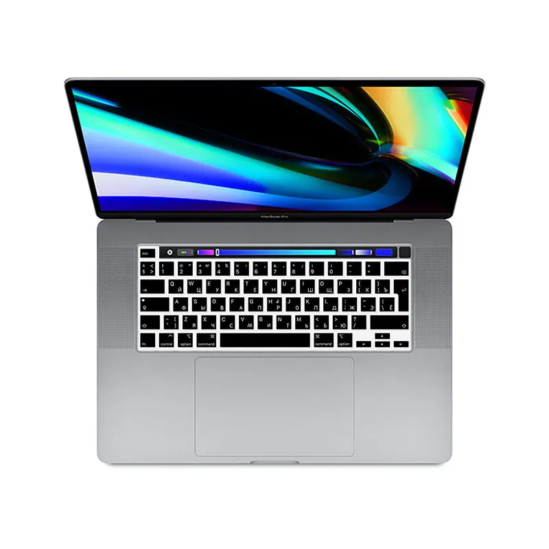 Keyboard cover touch bar protector for MacBook Pro 13 inch A2338 M1 A2251 A2289 Touch Bar Skin EU/UK/ US French/Russian /English/Spanish Keyboard Cover