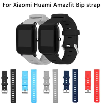 

20mm Silicone strap For Amazfit Bip Sports Replacement Wristband For Xiaomi Huami Amazfit Bip Bit Youth Smart Watch Band
