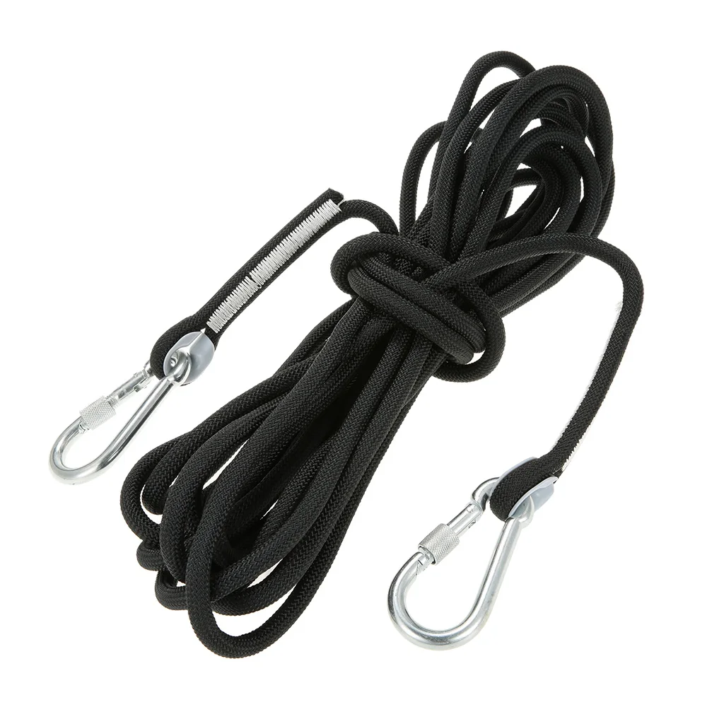Lixada 10,5 мм* 10 м веревка для скалолазания, скалолазание, скалолазание, Вспомогательная веревка для выживания - Цвет: Black