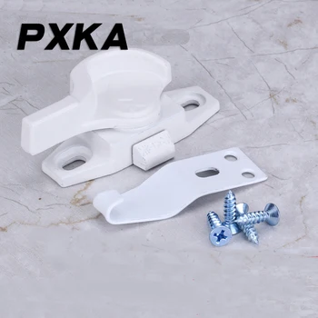 

Free shipping 4pcs plastic window lock insurance crescent lock child safety lock translation window lock push-pull window lock