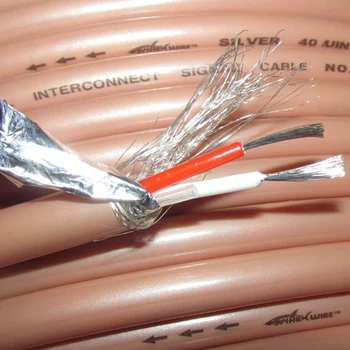 

SP18122G silver-plated audio signal line fever signal line scattered line AV line OD 8.5MM 2core shielded cable