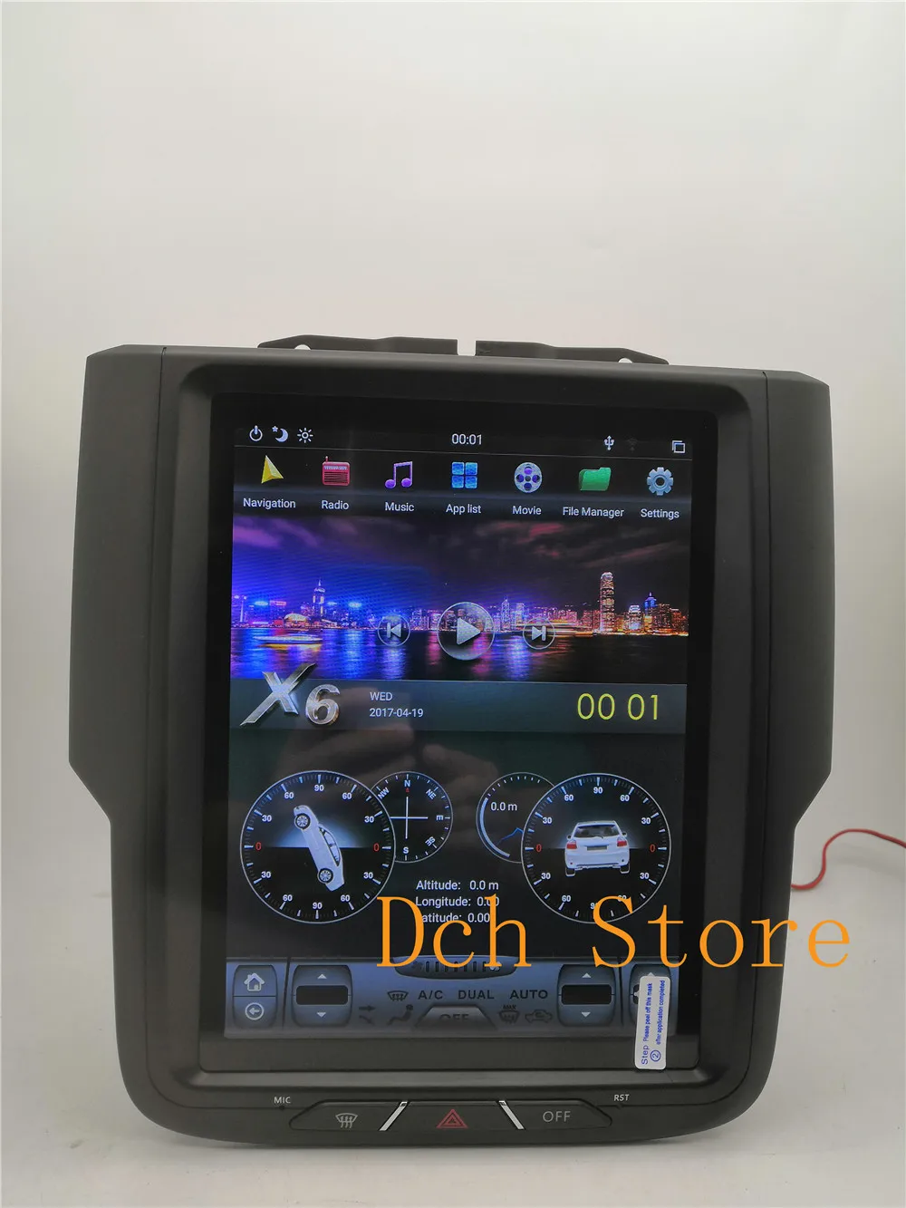 10,4 ''вертикальный автомобильный сенсорный экран в стиле Tesla стиль Android 8,1 Автомобильная dvd-навигационная система Радио авто для Dodge Ram 1500- PX6 CARPLAY ips