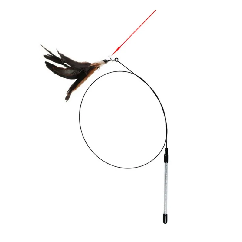 3 шт. перья-игрушки для кошки милые игрушки интерактивная игра забавная игрушка игрушки из перьев для прорезывателя кошек перо пополнения сменные насадки
