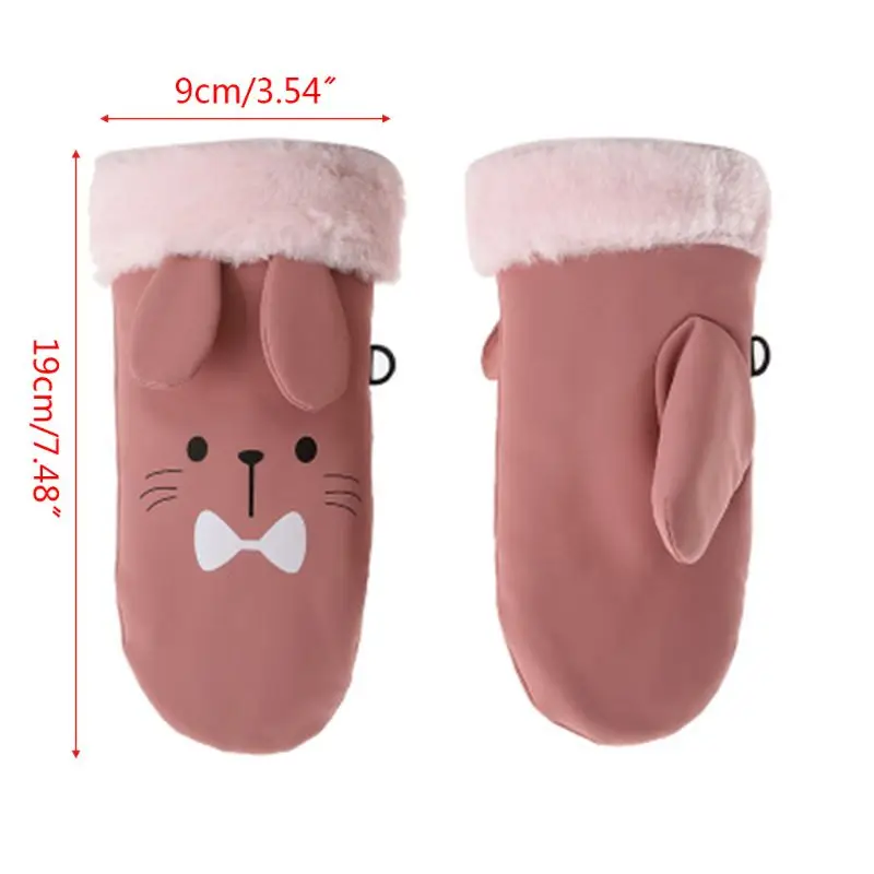 Детские зимние Висячие веревочные варежки, милые детские теплые перчатки с героями мультфильмов для мальчиков и девочек, D08C