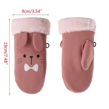 

Children Winter Hanging Rope Mittens Cartoon Cute Kids Boys Girls Warm Gloves