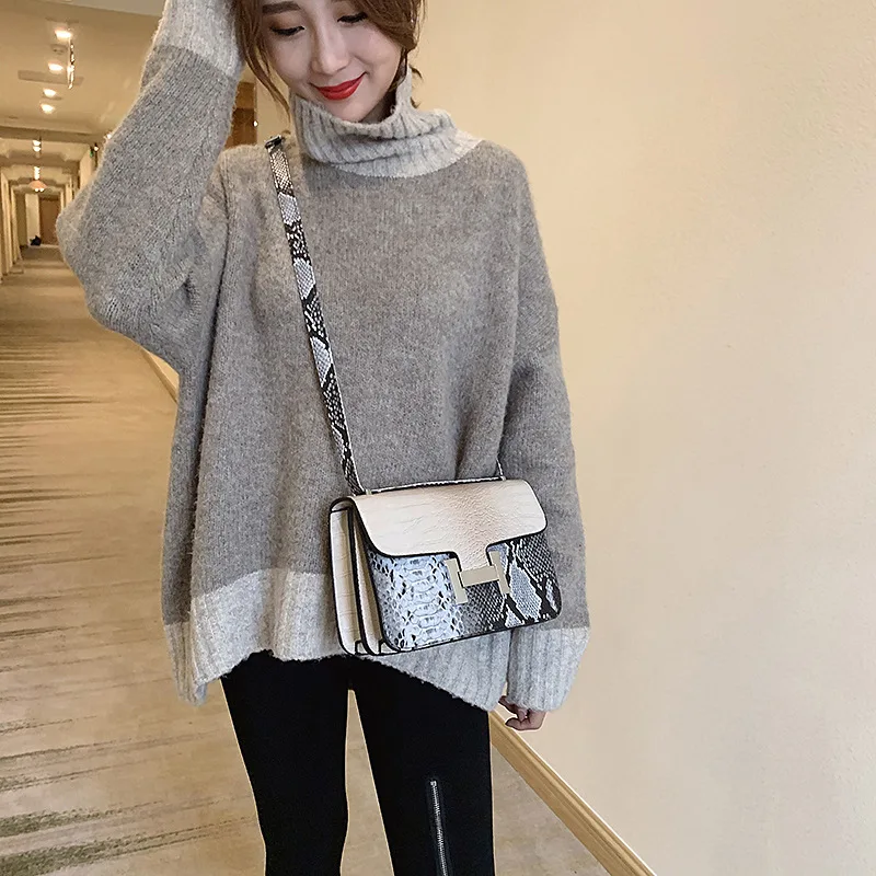 

Creative Serpentine Texture Japanese and Korean Bags Ins Japanese and Korean Style Pu Bags Factory Direct Selling