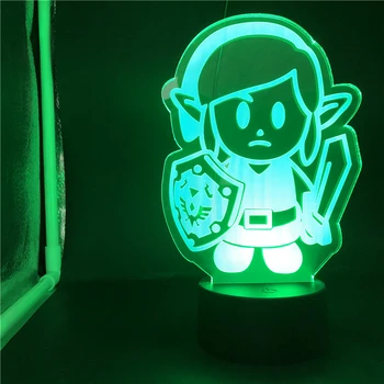 

Clock Base 3d Table Lamp Link for Infant Dropship Decorative The Legend of Zelda Colorful with Remote Hot Selling Nightlight