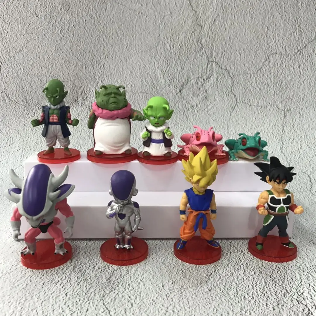 Dragon Ball Симпатичные 8-Saiyan люди солнце Wukong Majin Buu лягушка Фриза капсула игрушка украшение