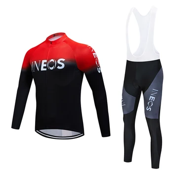 

2019 new INEOS winter cycling T-shirt men's breathable quick-drying cycling clothing plus velvet cycling clothing
