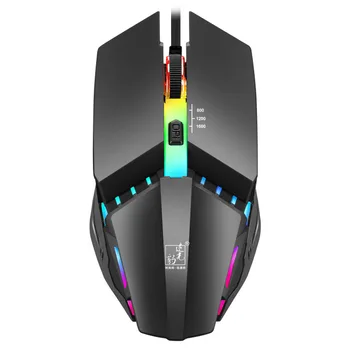 

K3 Professional Gaming Mouse Accessories Mice 4 Keys USB Wired Glowing ABS 7 Colors Lighting Silent High Sensitivity Laptop