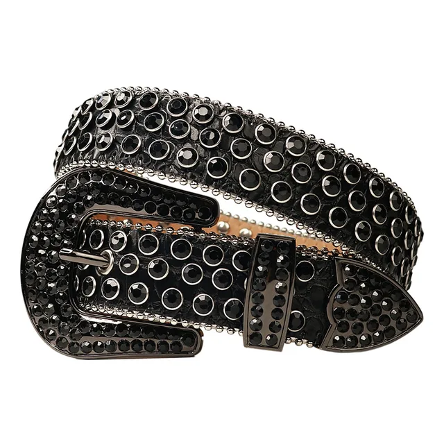 Vintage Western Rhinestone Belt Crystal 