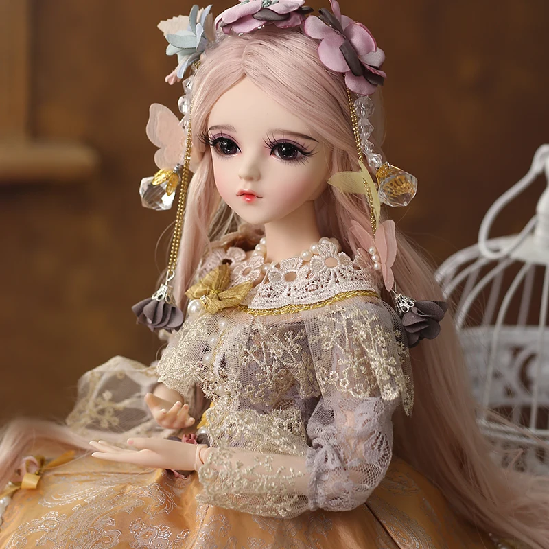 UCanaan 1/3 BJD Doll 18 Ball Jonited Dolls With Upgraded Makeup Full Outfits Princess Dress Girls Toys Gifts For Children 18