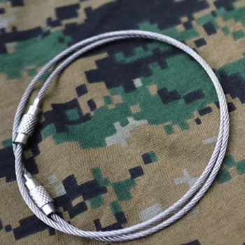 

Outdoor Camping Edc gear Multifunctional Wire Rope Key Ring & Stainless Steel Wire Chain Key Ring Edc Tool
