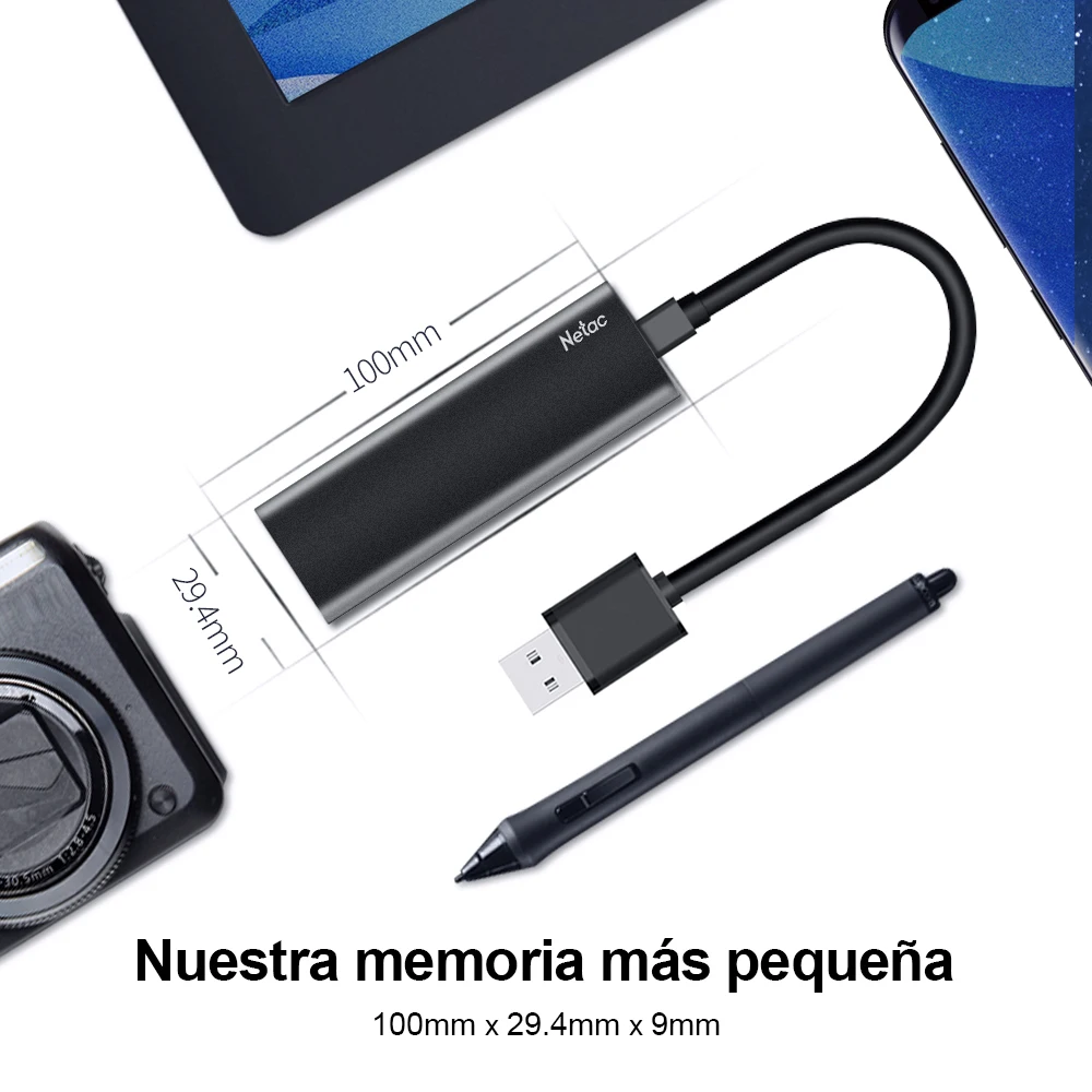 Netac External SSD 250GB 500GB 1TB 2TB Portable SSD Solid State Drive USB 3.1 Type C Gen 2 Hard Drive Disk For Laptop PC external hard drive