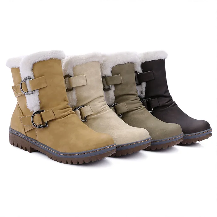 

Long-term Stock Figure Photo Short Boots Flat Martin Boots Fashion plus Velvet Short Snow Boots Female Students 40414243
