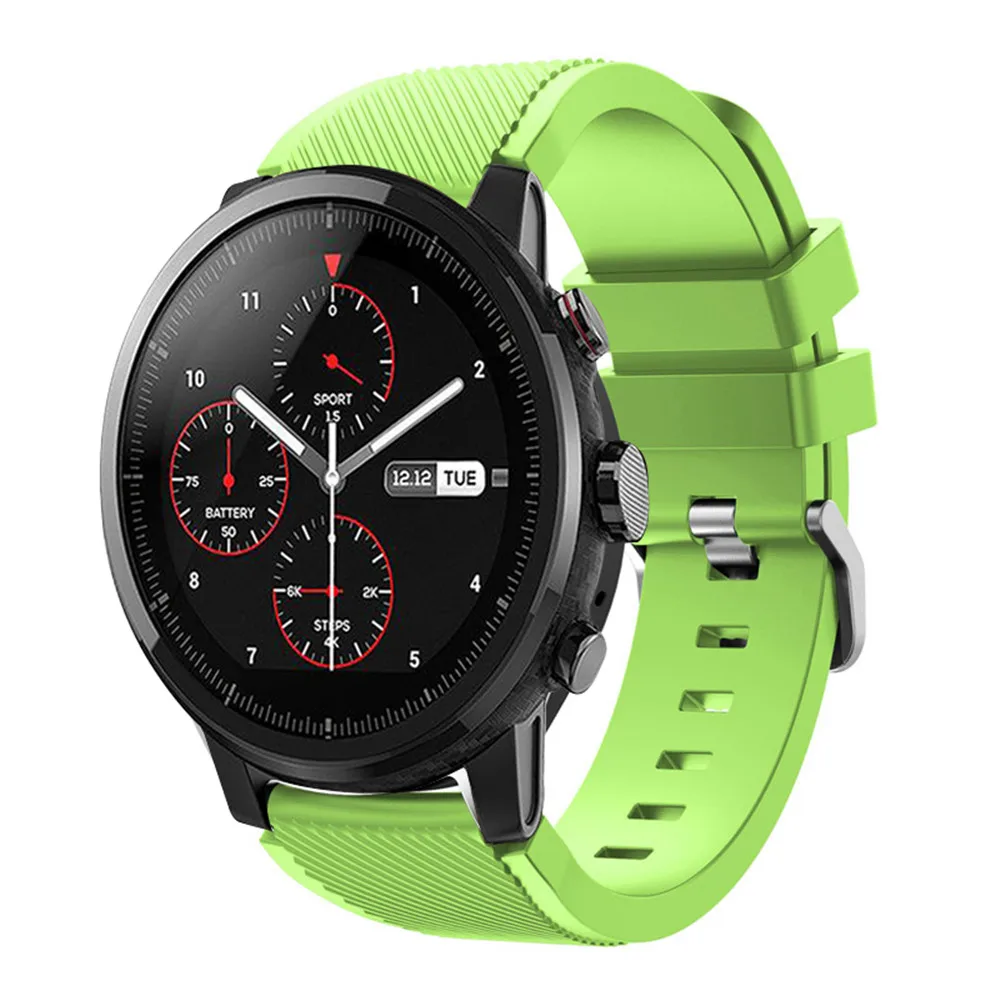 Ремешок силиконовый для смарт часов xiaomi huami Amazfit Stratos 2 2s сменный Браслет Samsung S3 Galaxy