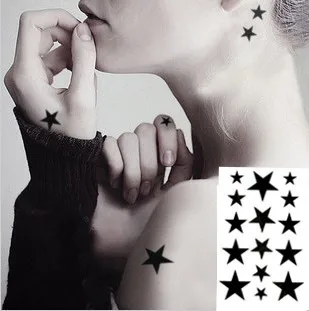 Клейкая бумага звезда красота крутая татуировка стикер мужчины и женщины водонепроницаемый тело цветной рисунок тату для похудения шрам татуировка