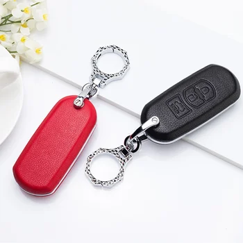 

High Quality Car Accessories Leather+Plastic For Mazda Key Cover 236 Axela Atenza CX-5 CX5 CX-7 CX-9 Soft Shell Fob For Car Key