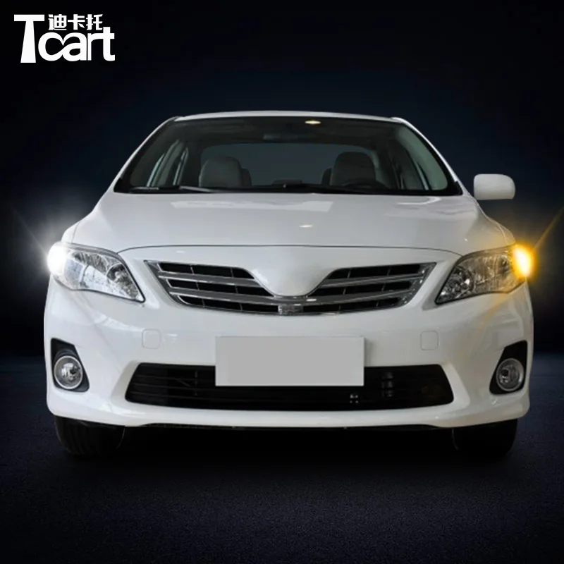 2011-2012 Для Toyota Corolla e120 2006 2007 2008 2009 2010 2011 2012 Автомобильные светодиодные drl дневные ходовые огни поворотник 7440 t20 аксессуары - Испускаемый цвет: 2011-2012