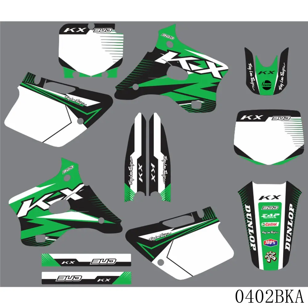 Наклейки с полной графикой наклейки на задний план мотоцикла для KAWASAKI KX125 KX250 KX 125