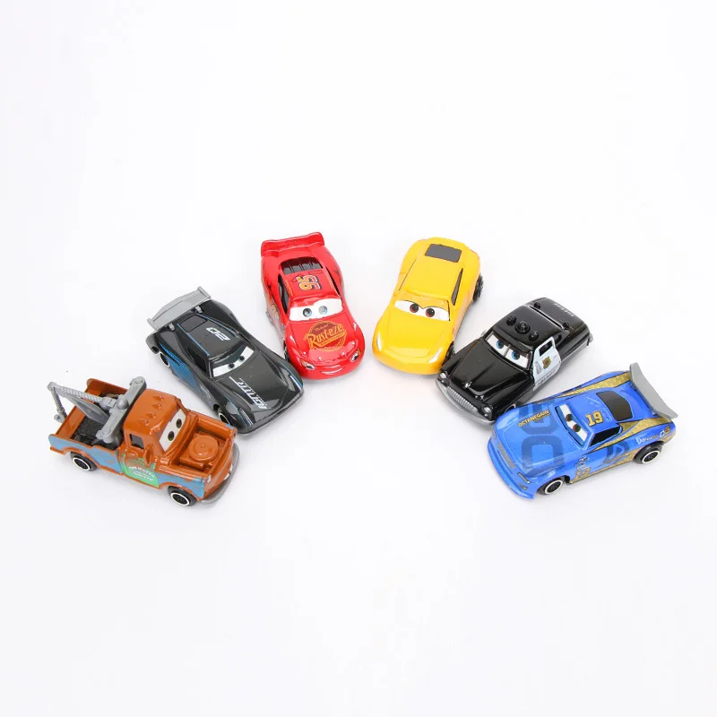 7 см Упаковка из 6 автомобилей disney Pixar 3 игрушки Mater Lightning McQueen Джексон шторм Круз Рамирез литая металлическая модель автомобиля рождественские подарки