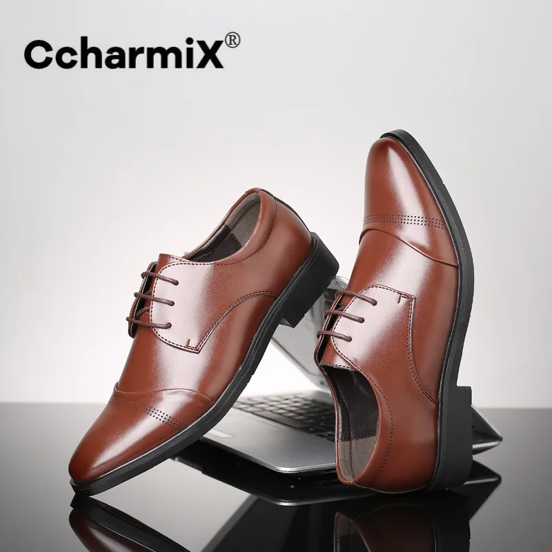 Zapatos Derby clásicos para hombre, calzado Formal de cuero hecho a mano,  elegante, marrón, para boda, talla grande|Zapatos formales| - AliExpress