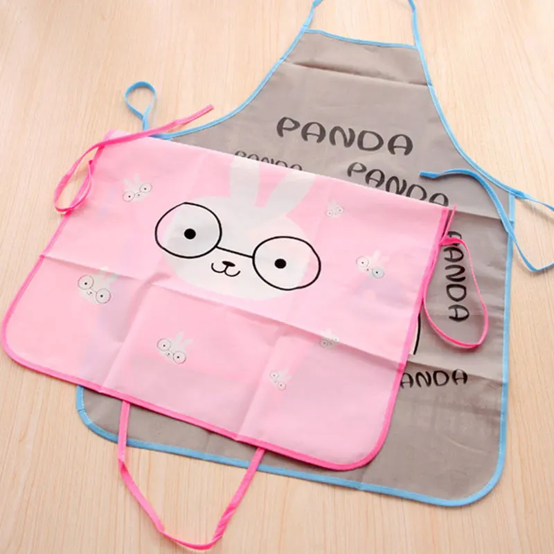 Chef Kitchen Anti-oil Aprons Cooking Lovely Cartoon Apron Sleeveless Waterproof Kitchen Cooking Waist Bib Creative Women Apron