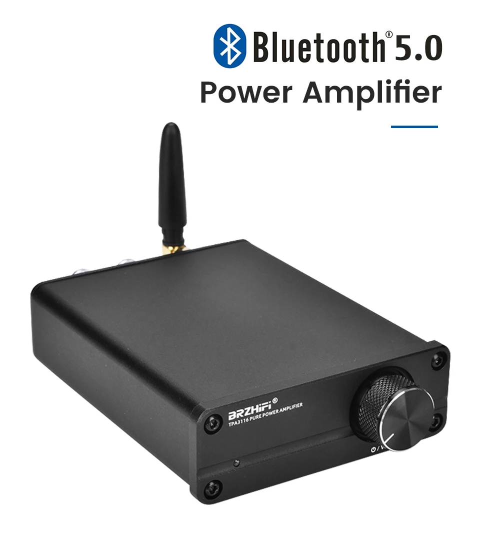 Мини портативный усилитель аудио TPA3116 чистый мощность двухканальный датчик Bluetooth 5,0 50Wx2 звуковой динамик домашний усилитель