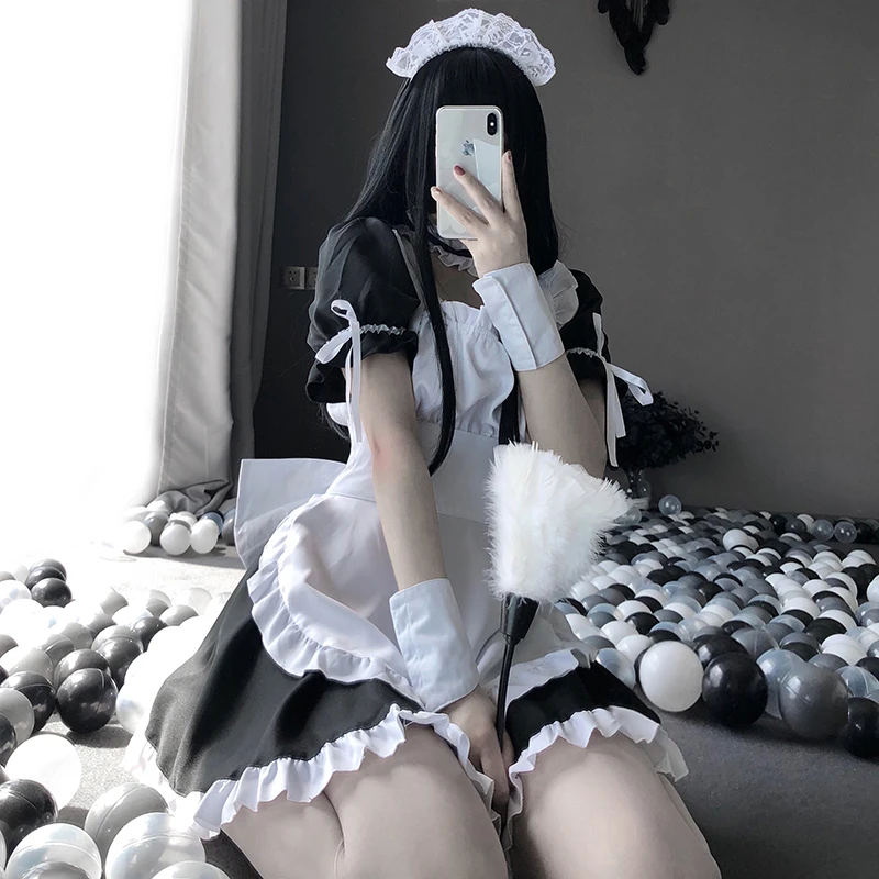 LILICOCHAN Amine Maid Cosplay Clothes Black Kawaii Lolita French Dress Girls Woman Waitress Party Stage Costumes Japanese Cafe Outfit -Outlet Maid Outfit Store H5055aa7762ef40a3bc9fe57144d0f465a.jpg