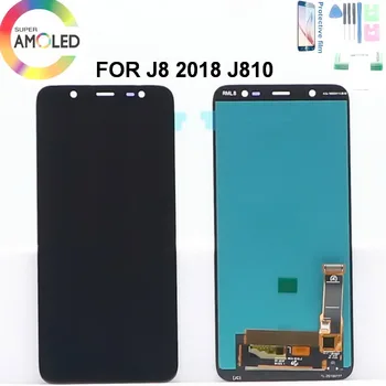

100%Super AMOLED J810 LCD For Samsung Galaxy J8 2018 J810 J810F J810Y SM-J810F Phone LCD Display Touch Screen Digitizer Assembly