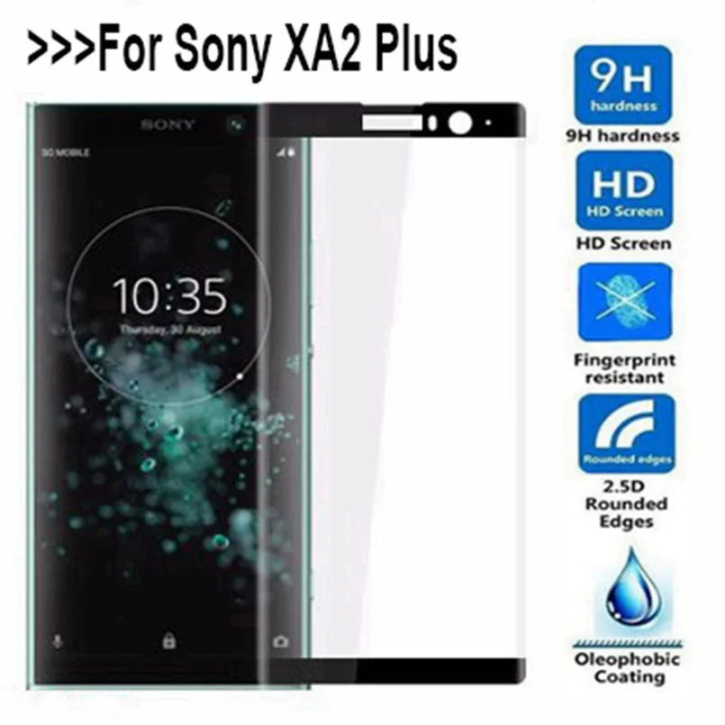 Полностью изогнутое 3D стекло для sony Xperia XA2 XA2 plus защитная пленка