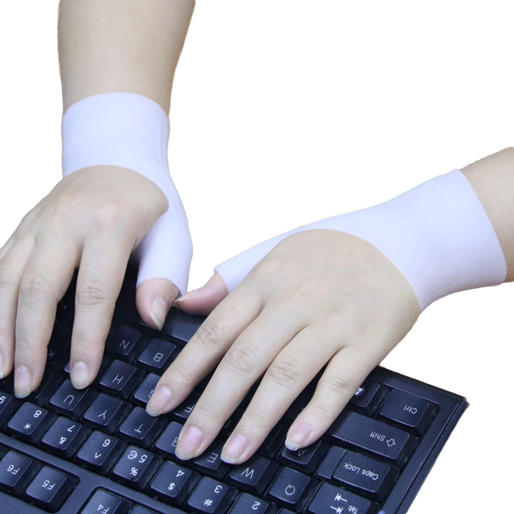 1pc Silicone Gel Therapy Wrist Thumb Support Gloves Arthritis Pressure Corrector Glove Durable Arthritis Pressure Corrector