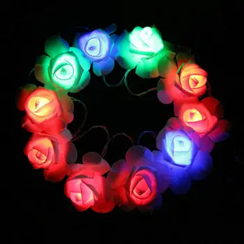 

6M 40 LED Rose Flower String leds decoration Fairy Lights Wedding Home Valentine's Day Event Party Garland Decoration 220V EU
