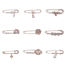 От производителя, Южная Корея, металлическая брошь с кристаллами и жемчугом, брошь высшего класса, корсаж, Пряжка для шарфа, аксессуары