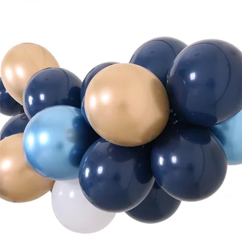 

100 Pieces Blue Balloons 12inch 10inch 5inch for Christmas Party Decorations Happy Birthday Balloon Home Decor Accessories