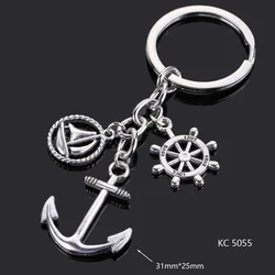 Original Dragon Heart Keychain: Unique Jewelry Gift for Friends and Loved Ones (KC5055 Anchor Sea)
