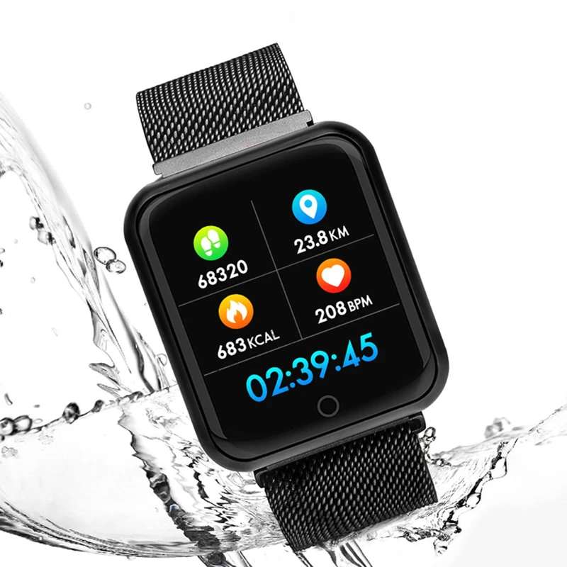 

P68 Bluetooth Smartwatch Heart Rate Monitor Sports Tracker Smart Watch IP68 Waterproof