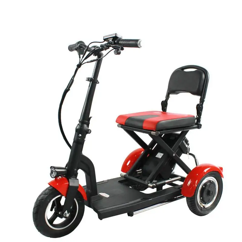 Electric Kick Scooter Adult Three Wheel Electric Scooters Tricycle 36V 300W Portable Folding Electric Elderly Scooter (8)