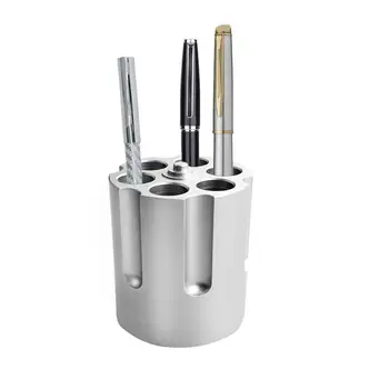 

Multi-function 4 Grid Desktop Pen Holder Office School Storage Case Clear White Black Plastic Box Desk Pen Pencil Organizer