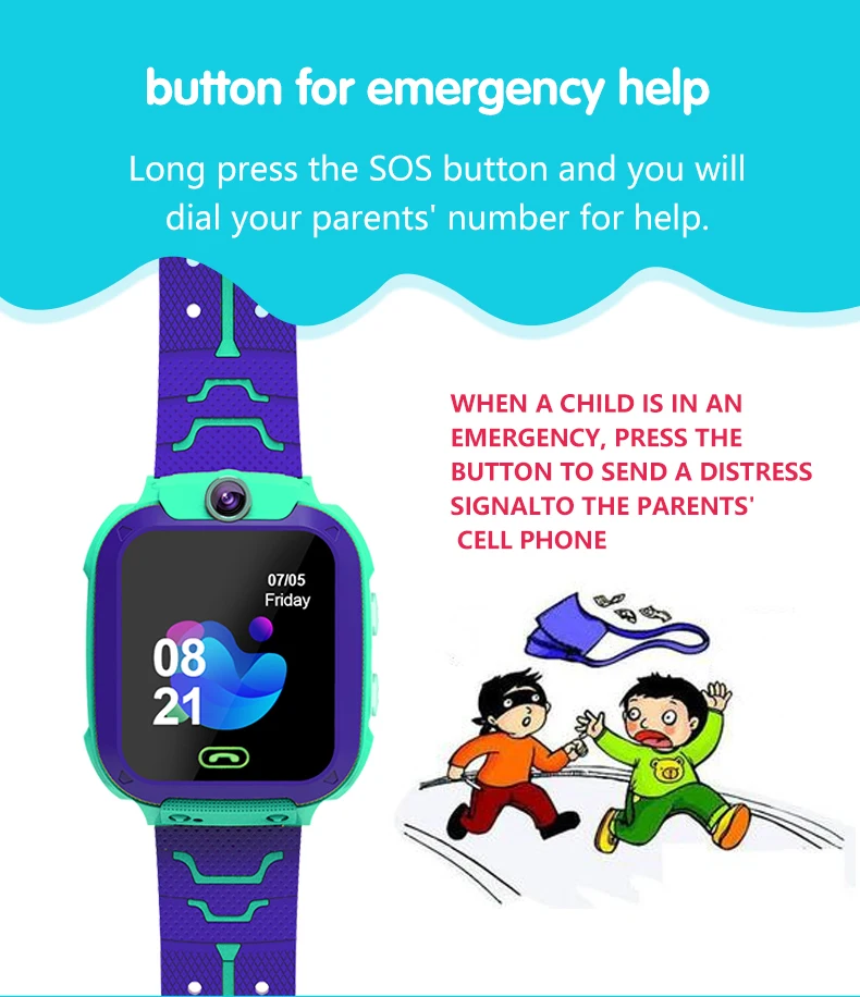 Newest Q12 Kids Smart Watch With Gps For Kids Children Anti-lost Smart Watch LBS Finder Locator Tracker As Christmas Gift